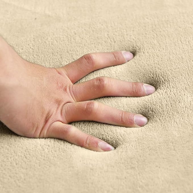 Loartee Nursery Rug Coral Velvet Crawling Rugs Mat Area Rugs Play Crawling Mat(6'7"x6'7", Brown) for Toddler Children Play Mat Yoga Mat Exercise Pads Carpet