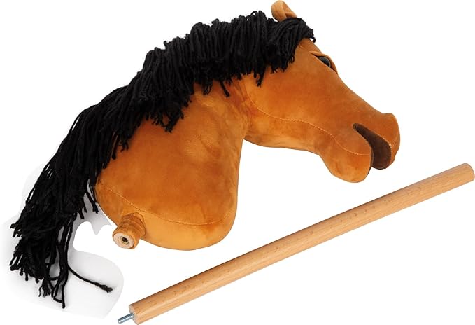 small foot Hobby Horse brown ‘Melodie’, removable stick & mane, incl. halter, bridle & lead, for ages 3+ years, 12715