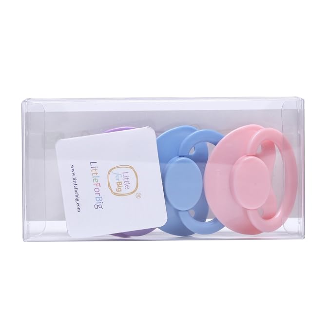 LittleForBig 3-Pacifier Pack BigShield Gen-1 Pink LightBlue Lightpurple