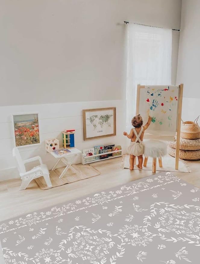The Shwally PlayMat - Soft Baby Play Mat - Reversible Foam Floor Mat - Waterproof, Wipe-Clean, Durable, Non-Toxic and Hypoallergenic - Large (6.5' X 4.5')