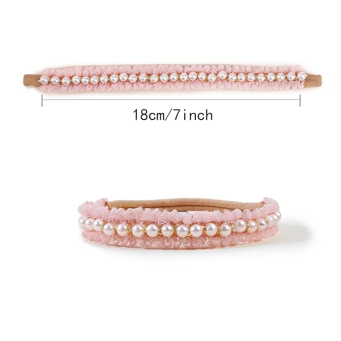 New Model Baby Girl Nylon Headbands Nylon Flower Elastic Hairbands 3pcs Hair Accessories Gift for Newborn Infant Toddlers (BF-XKFD001)