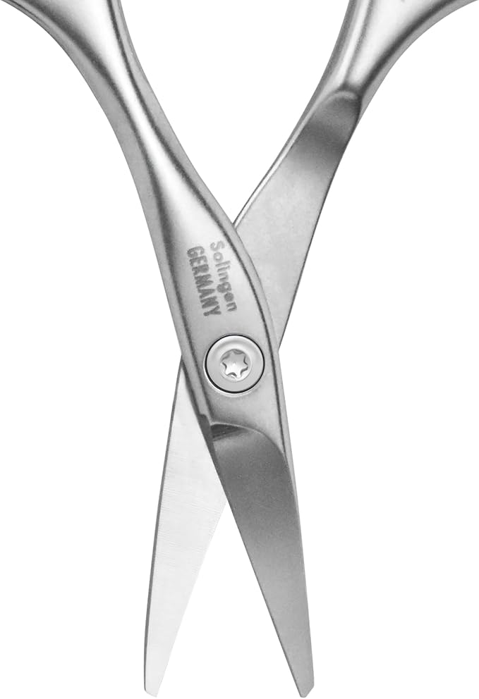 GERMANIKURE Rounded Safety Nail Scissors - FINOX Surgical Stainless Steel baby scissors and Manicure Tools in Leather Case - Self Grooming Scissors for nails Ethically Made in Solingen Germany NO CASE
