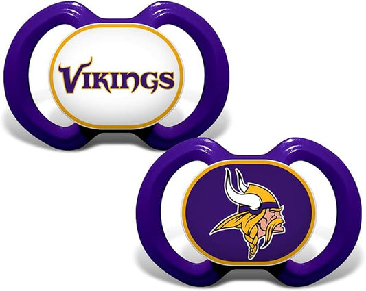 Baby Fanatic Pacifier 2-Pack - NFL Minnesota Vikings - Officially Licensed League Gear