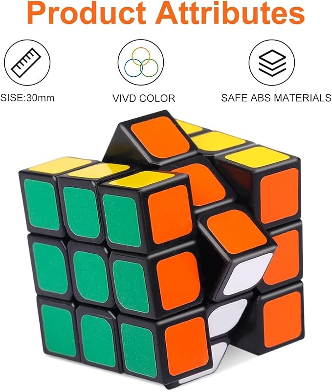 24 Pack Mini Speed Cube Party Favors, 1.18in 3x3 Magic Cube School Rewards & Classroom Prize for Students,Stress Relief Toys Easter Christmas Stocking Goody Bag Filler