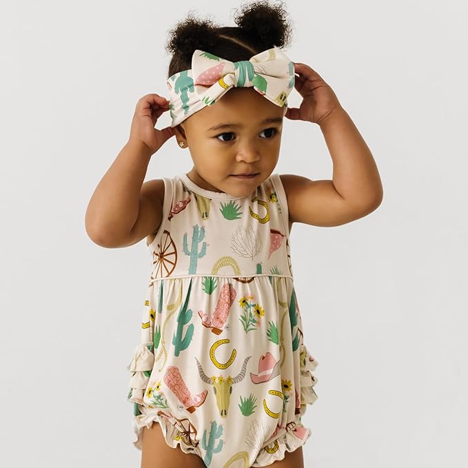 Little Sleepies Luxe Bow Headband, Ready to Rodeo
