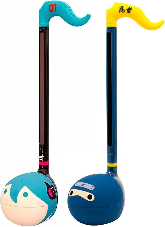 Otamatone Japanese Electronic Musical Instrument Portable Music Synthesizer from Japan by Maywa Denki Studio Award Winning, Educational Fun Gift for Children, Teens & Adults - Ninja & Hatsune Miku