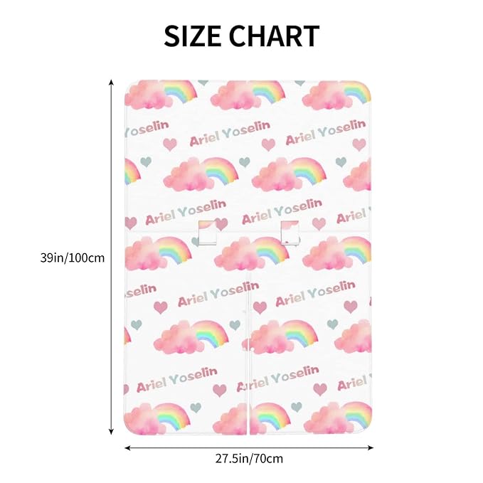 Personalized Baby Car Seat Cover Canopy with Name for Girls Boys Custom Pink Rainbow Baby Carrier Covers