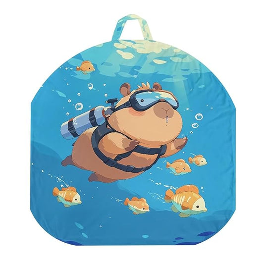 Capybara and Fish Newborn Lounger Cover Removable Cover Ultra Soft Comfortable Lounger Slipcover Protector Cover for Infant Lounger Pillow Breathable and Reusable