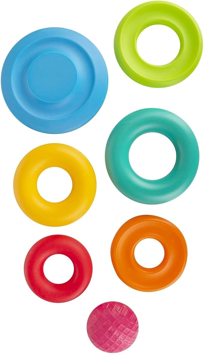 Funskool Stack A Ring – Baby Stacking Toy with 6 Colorful Grooved Rings (No Center Rod), Safe Educational Toy for Toddlers to Learn Motor Skills, Coordination & Colors – for Ages 12 Months+