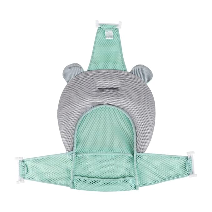 Baby Bath Seat Support Net Soft Infant Bathing Seat Support Mat Suspension Shower Pad Adjustable Non-Slip Newborn Bathtub Sling Mat Baby Sink Bather Tub Shower Net Bathtub Sit Up Mesh 0-6 Month