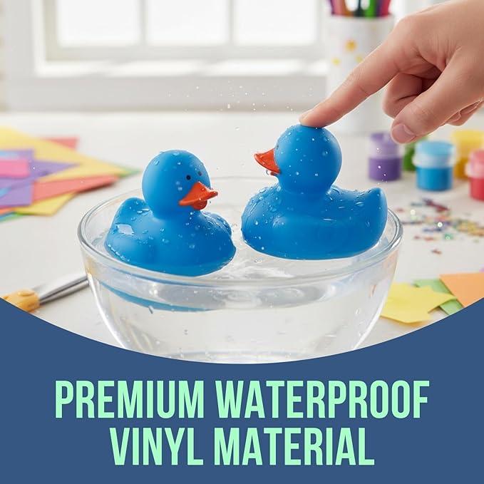 Fun Express Rubber 2" Solid Color Duckies - 12 Ducks (Blue)