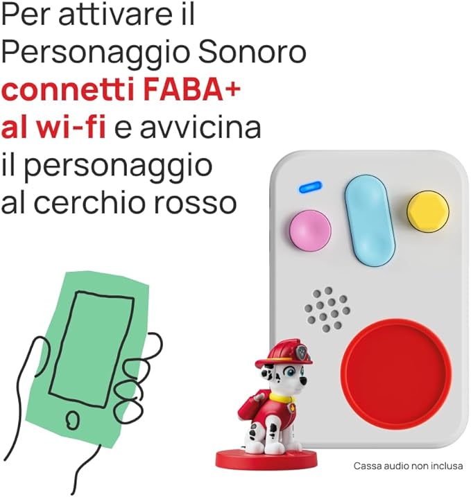FABA Sound Character – PAW Patrol The Squad of Puppies: Marshall – Stories and Sound Fairy Tales, Boys and Girls 3-5 Years, Italian Version