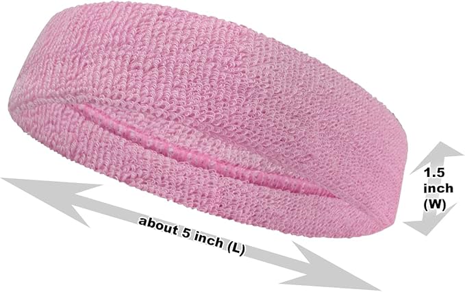 COUVER Baby Infant Terry Solid Color Headband/Terry Cloth Head Band - 4 Pieces