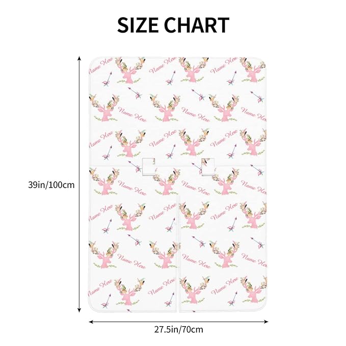 Custom Baby Name Car Seat Covers for Babies, Carseat Canopy, Peekaboo Opening Minky Nursing Breastfeeding Cover Infant Canopies for Baby Girls Newborn (Print Girl Antler Flowers, Pink Minky Dot)