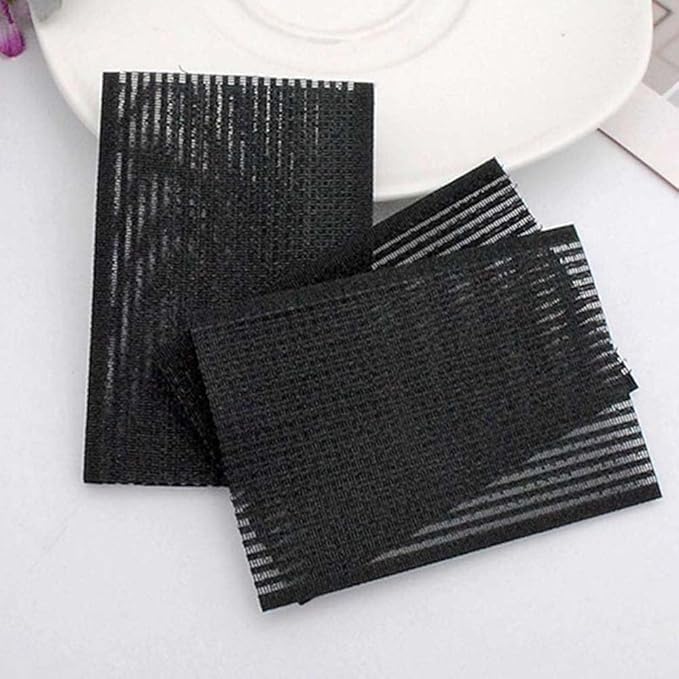 20Pcs Black Magic Bangs Hair Pad, Plastic Paste Posts Square Hair Pad, Hair Styling Tool Barber Acessories Hair Holder Barber Grippers, Hair Accessories, Clips and Barrettes