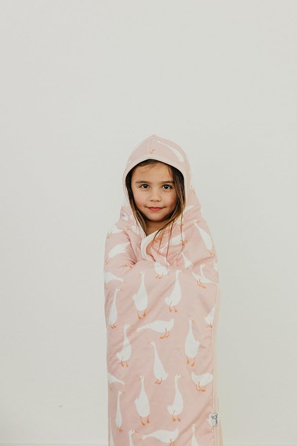 Copper Pearl Hooded Bath Towels Premium Knit/Terry Cloth Toddler Towels with Hood, Pockets, and Cool Designs - Great to Gift and Make Bath Time Fun - Big Kids Hooded Towel, Goosie