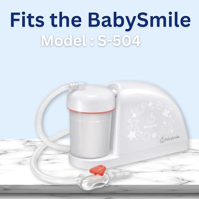 Nasal Aspirator Tube Suction Replacement Great for BabySmile S-504, S-503, S-502 (44 Inches Long) | Hospital Grade BPA Free