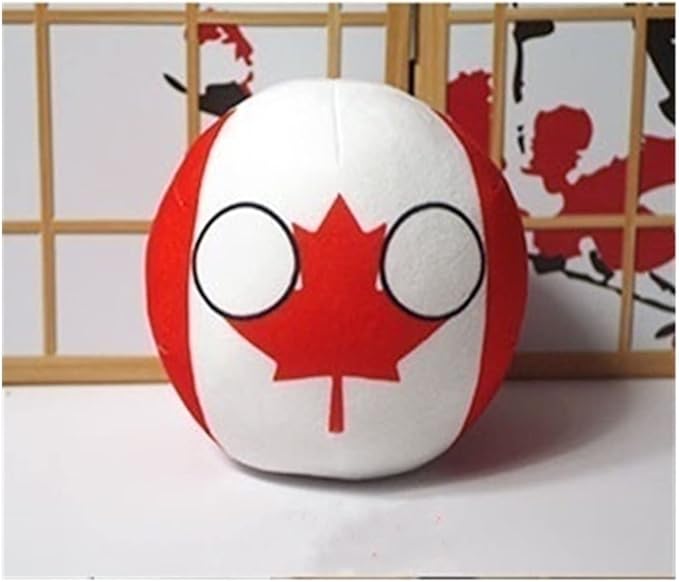 7.9in Poland Ball,Country Ball, Canada, United Kingdom, France, Country Balls, Anime Cosplay, Plush Toys,Countryballs (Color : Canada, Size : 20cm)