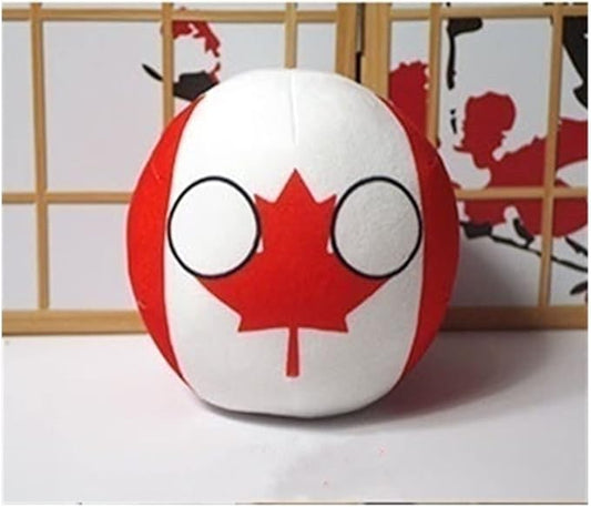 7.9in Poland Ball,Country Ball, Canada, United Kingdom, France, Country Balls, Anime Cosplay, Plush Toys,Countryballs (Color : Canada, Size : 20cm)