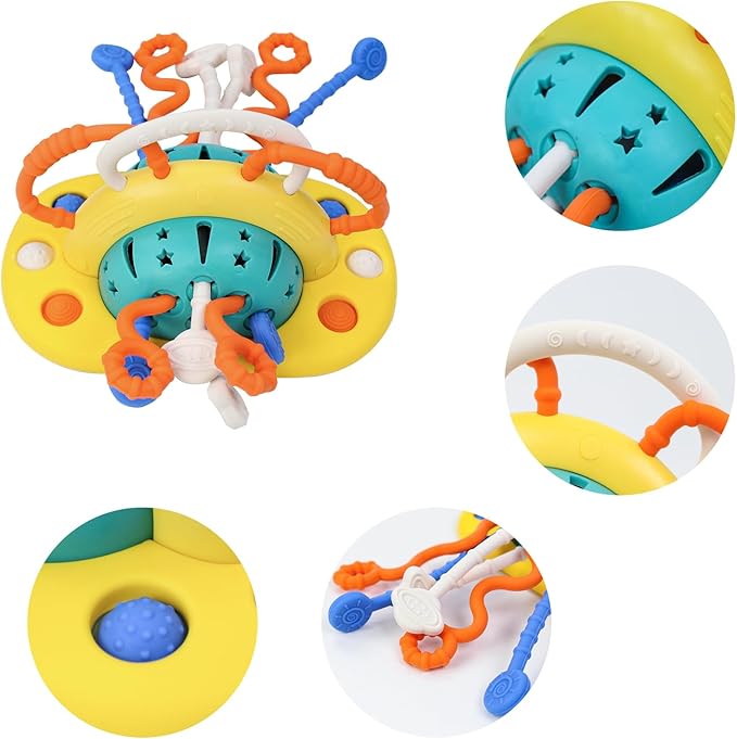 Baby Toys Silicone Suction Cup Toy for 6-12 Months High Chair Toddler Sensory Toys for 1 Year Baby Montessori Toy