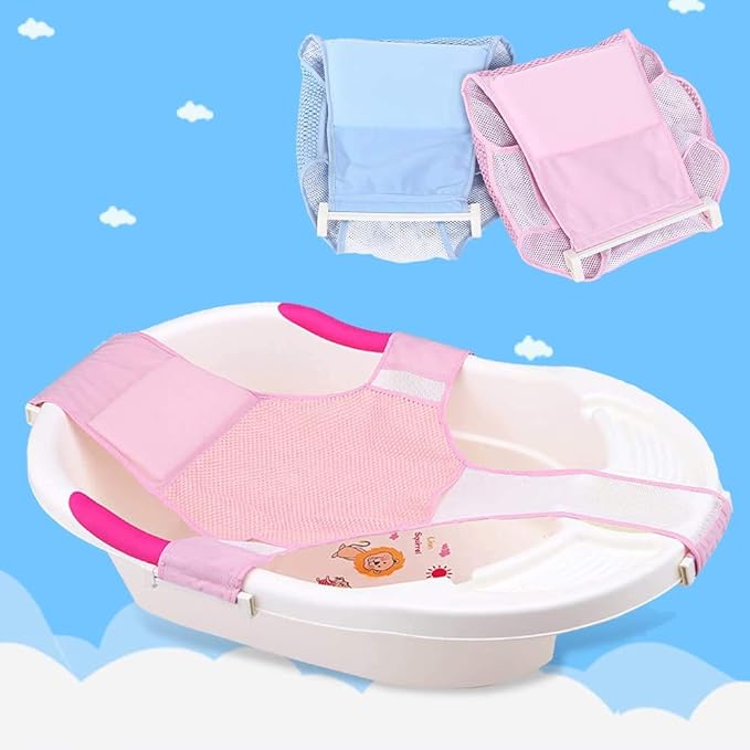 Newborn Infant Bath Bathtub Seat Support Adjustable Mat Pad Baby Toddle ShowerCotton (Color :)
