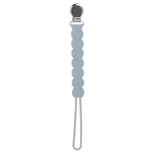 Three Little Tots All Silicone Modern, Short and Safety Tested Pacifier Clip (Glacier, Waverly)