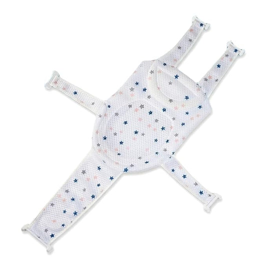 Premium Baby Bath Seat Support Net, Adjustable Non-Slip Infant Bathing Chair for Newborns 0-12 Months, Breathable Sit Up Mesh Baby Tub Seat for Sink and Bathtub