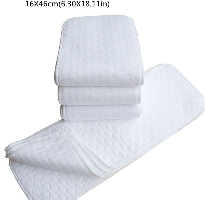 Washcloths Muslin Burp Cloths for Baby 10 Pack Cotton Baby Washcloths Baby Wipes Face Towel for Boys Girls Large 16 * 46cm Super Soft and Absorbent (White, One Size)
