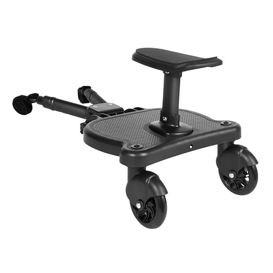 Universal Stroller Ride Board Buggy Wheeled Board Seat Ped, Detachable Seat Stroller Board Fits Most Strollers, Accommodates Children Up to 55 lbs