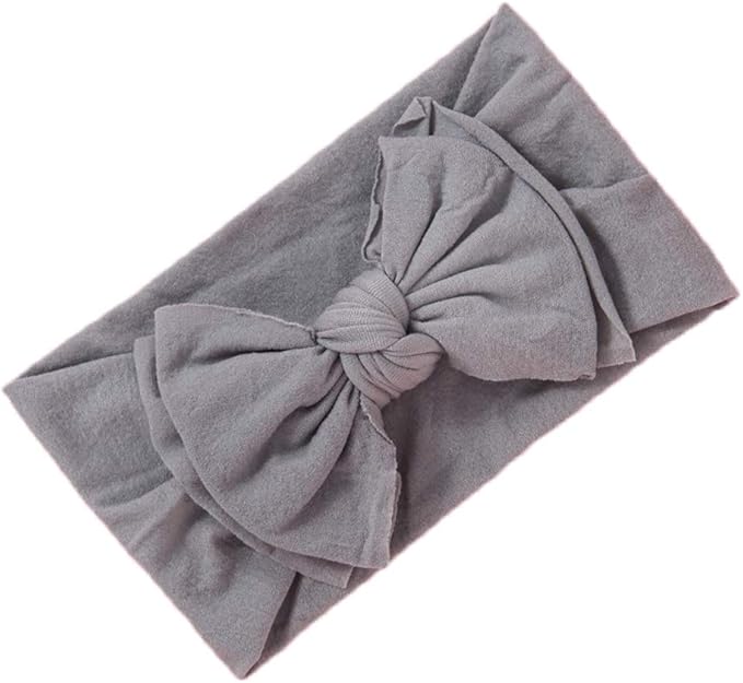 Mookiraer Baby Girls Headbands with Bows Handmade Hair Accessories Stretchy Hairbands for Newborn Infant Toddler Baby Essentials (Double Bows 12pcs)