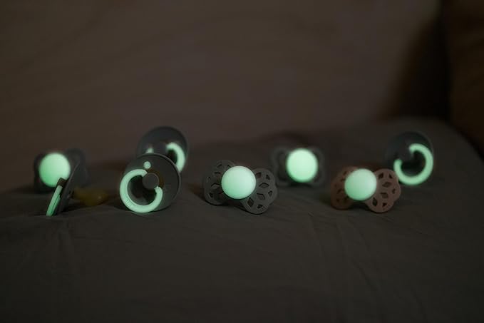 Bibs Pacifiers Color Collection, Set of 2 BPA-Free Latex Pacifiers Made in Europe, Round Nipple Baby Pacifier.