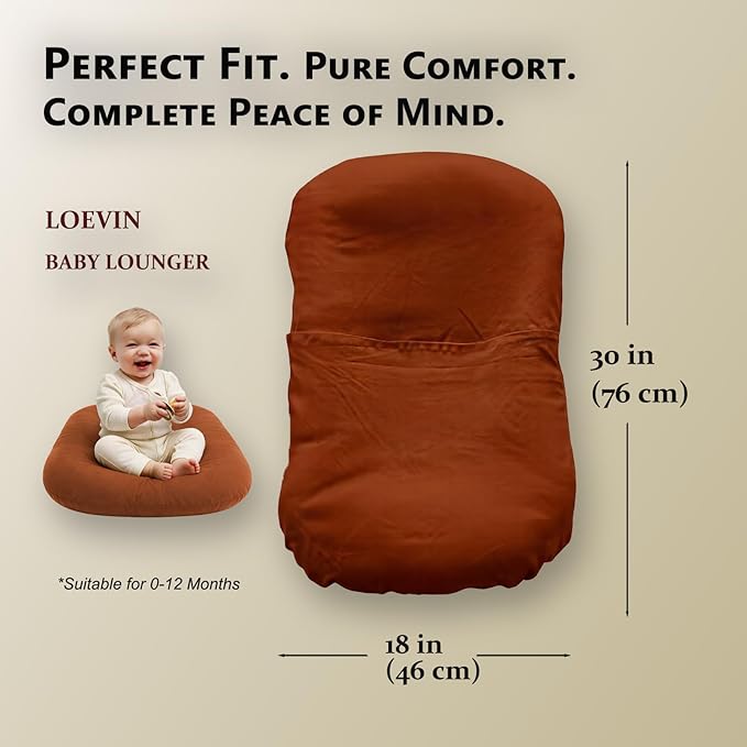 Baby Lounger for Newborn 0-24 Months,Soft Infant Lounger & Play Mat & Diaper Changing Pad for Home,Travel & Floor Time,Newborn Babies Essentials Gifts(Coffee)