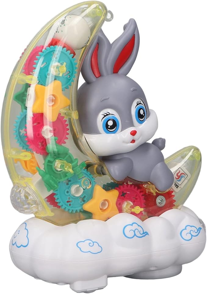 Light-Up Animal Toy Car with Music, Educational Push & Pull Cart, Colorful LED Wheels for Early Learning
