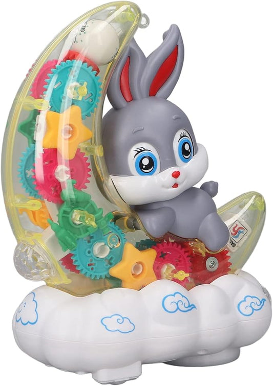 Light-Up Animal Toy Car with Music, Educational Push & Pull Cart, Colorful LED Wheels for Early Learning