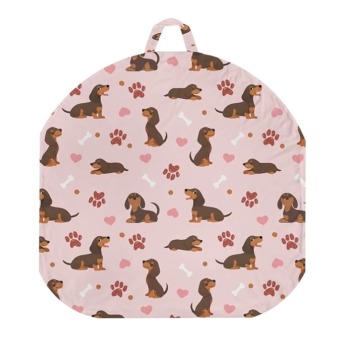 Dachshund and Paw Newborn Lounger Pillow Cover Removable Protector Cover for Infant Lounger Pillow, Soft Snug Fitted Baby Lounger Slipcover Easy to Use and Dustptoof