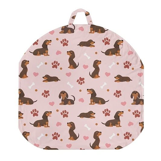 Dachshund and Paw Newborn Lounger Pillow Cover Removable Protector Cover for Infant Lounger Pillow, Soft Snug Fitted Baby Lounger Slipcover Easy to Use and Dustptoof