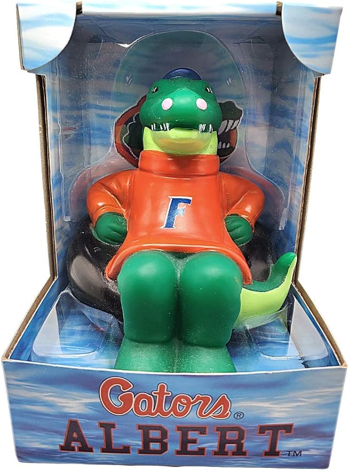 Florida Gators (Albert) Collegiate Bathtub Toys - Officially Licensed NCAA Team Mascots, Authentic Sports Memorabilia, Novelty Rubber Ducks (University of Florida)