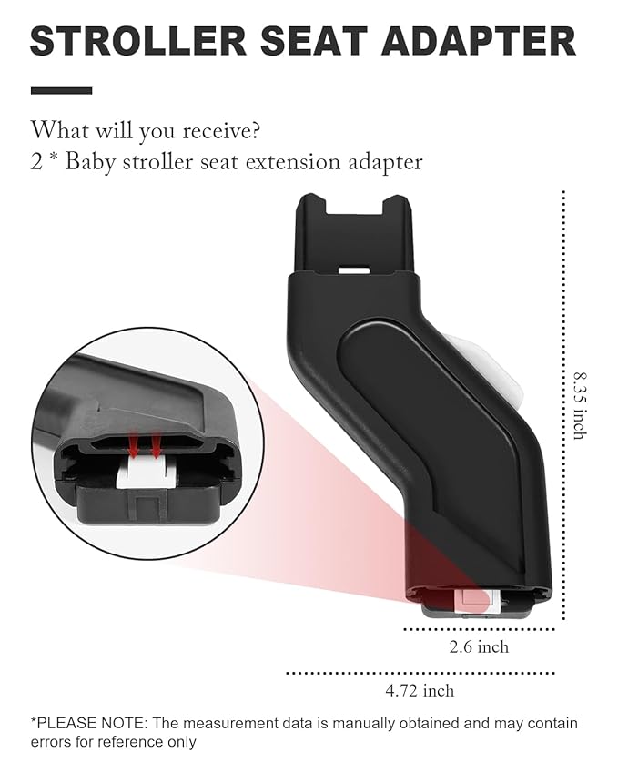 Upper Adapter Accessories Compatible with UPPAbaby Vista, Vista V2, Vista V3 Strollers/Bassinet, Toddler Sea, Infant Car Seats(Aria, Mesa V2, Mesa Max)