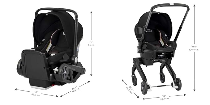 Evenflo Shyft DualRide Preemie and Infant Car Seat Stroller Combo 3-30lbs (Ayer Pink)