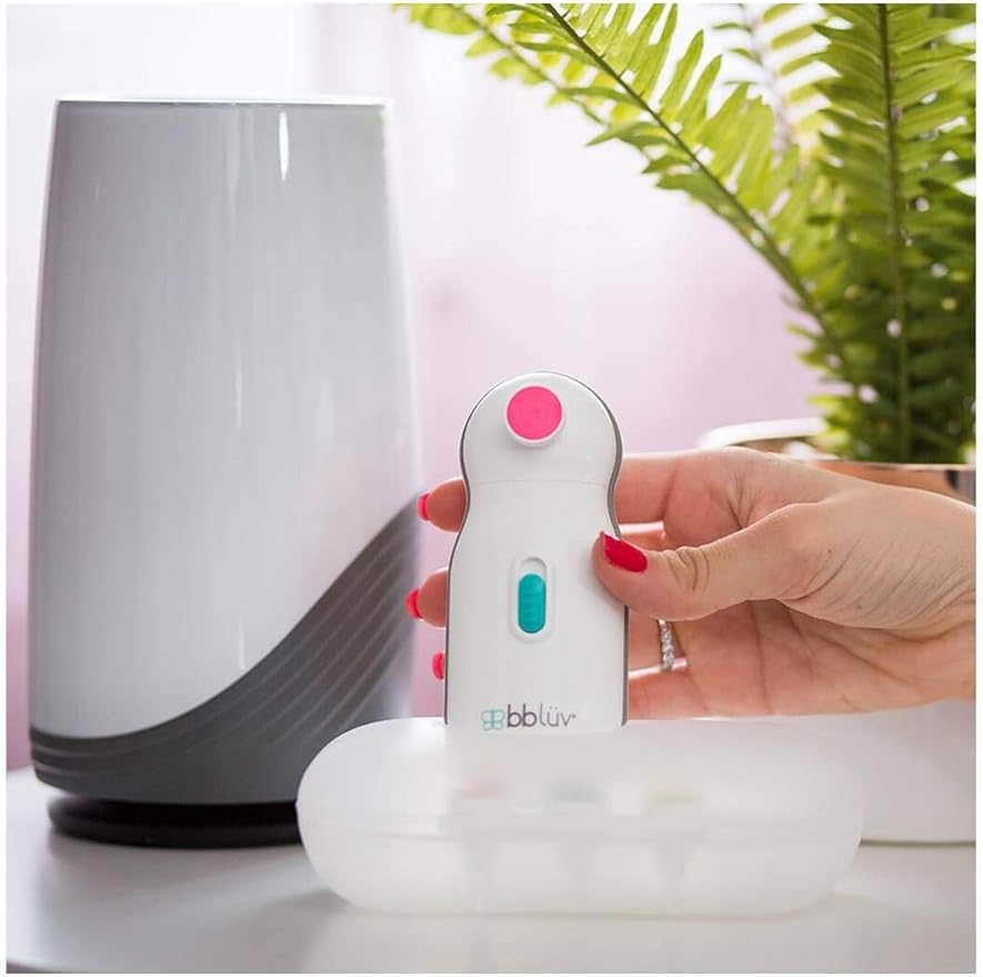 bblüv - Trimö - Baby Nail Trimmer Electric - Baby Nail File for Newborn and Toddler (0 to 12 Months+), Gentle and Quiet Fingernail and Toenail Clippers, Original Trimo Kit (Pack of 1)