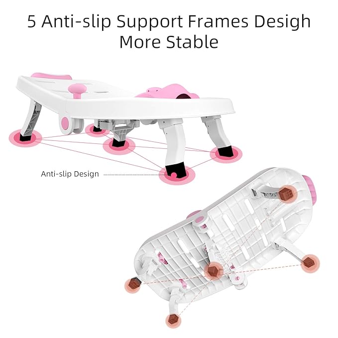 Fedicelly Toddler Shampoo Chair Bather Girls, Kids Hair Washing Bath Seat, Children Head Hair Rinser Salon Chair(Pink)