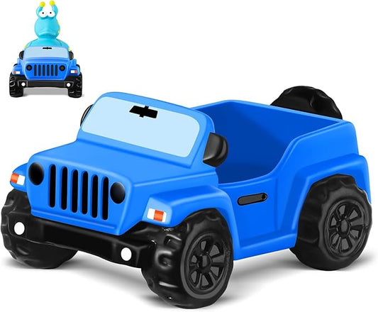 ANGGIKO 3.5 Inch Blue Car Toy Match Most 2 in Rubber Ducks, Ducks for Jeeps, Vehicle Toys for Car Dashboard Decorations Accessory Rubber Duck Collection, Easter Basket Stuffers for Kids Party Favors