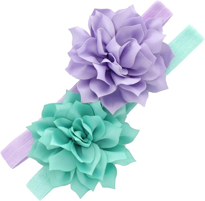 My Lello Petal Flower Headbands Baby - Girls - Toddler Stretchy Elastic Pair