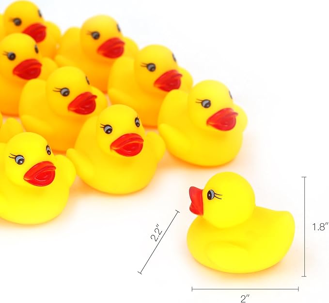 Novelty Place Rubber Duck Baby Bath Toy Set – 48PCS Cute Floating Ducky Toys for Kids, Toddlers & Babies, Fun Water Playtime Accessories for Bath, Pool & Party Decorations