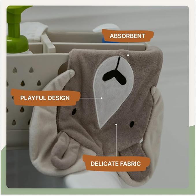 Parker Baby Bath Mitt for Kids | Soft & Absorbent Washcloth Mitt | Quick Dry Baby Washcloth Glove that Fits Both Parents | Easy, Convenient & Fun Bath Time for Newborns, Toddlers & Kids