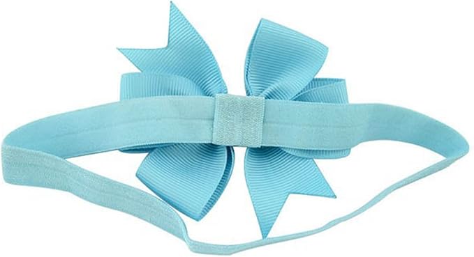 2pc/Set Baby Girls Grosgrain Ribbon Hairband Set Ribbon Bows Hair Tie Headband JB10