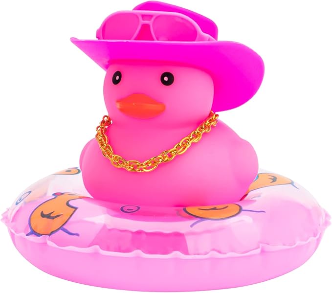 Wonuu Car Accessories Rubber Ducks Dashboard Decorations - Pink Ducks for Dashboard