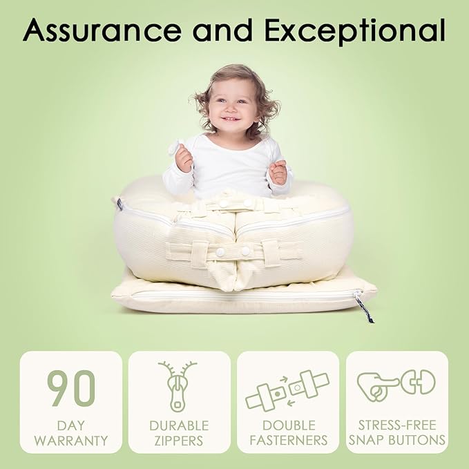 Corduroy Lounger Cover for Dockatot Deluxe+ Docks | MEXXI Breathable Cotton Baby Lounger Extra Cover | Hypoallergenic Baby Nest Replacement Cover (Cover Only) (Beige, Waterproof)