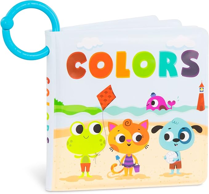 B. toys – Baby Bath Book – Educational Book for Babies – Book About Colors – Waterproof Bathtub Toys – 6+ Months – Tub Time Books – Colors