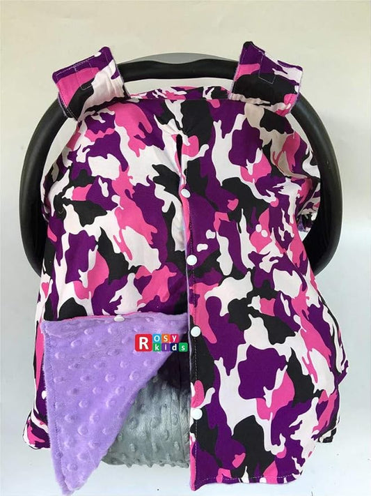 Rosy Kids Infant Carseat Canopy Cover 1pc Wind Proof Baby Car Seat Cover, Sunshade Cover, Boys and Girls, Fits Any Baby Car Seat, Color07NR04